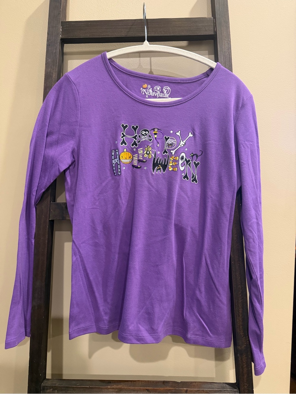 Novelux Women's Purple Halloween Long-Sleeve Tee
